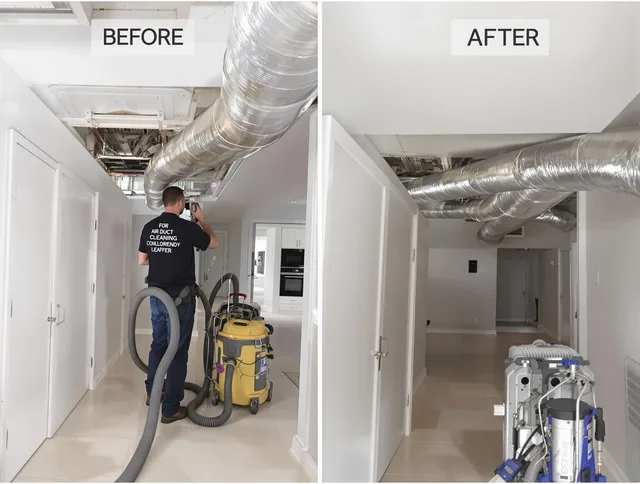 Foxborough Air Duct Cleaning professional performing thorough air duct cleaning in Foxborough
