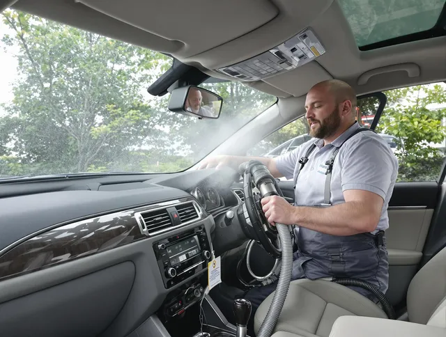 Foxborough Air Duct Cleaning specialist performing professional car duct cleaning in Foxborough